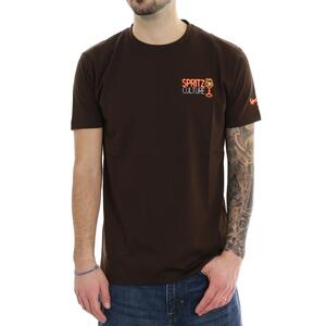 T-SHIRT SPRITZ CULTURE MARRONE